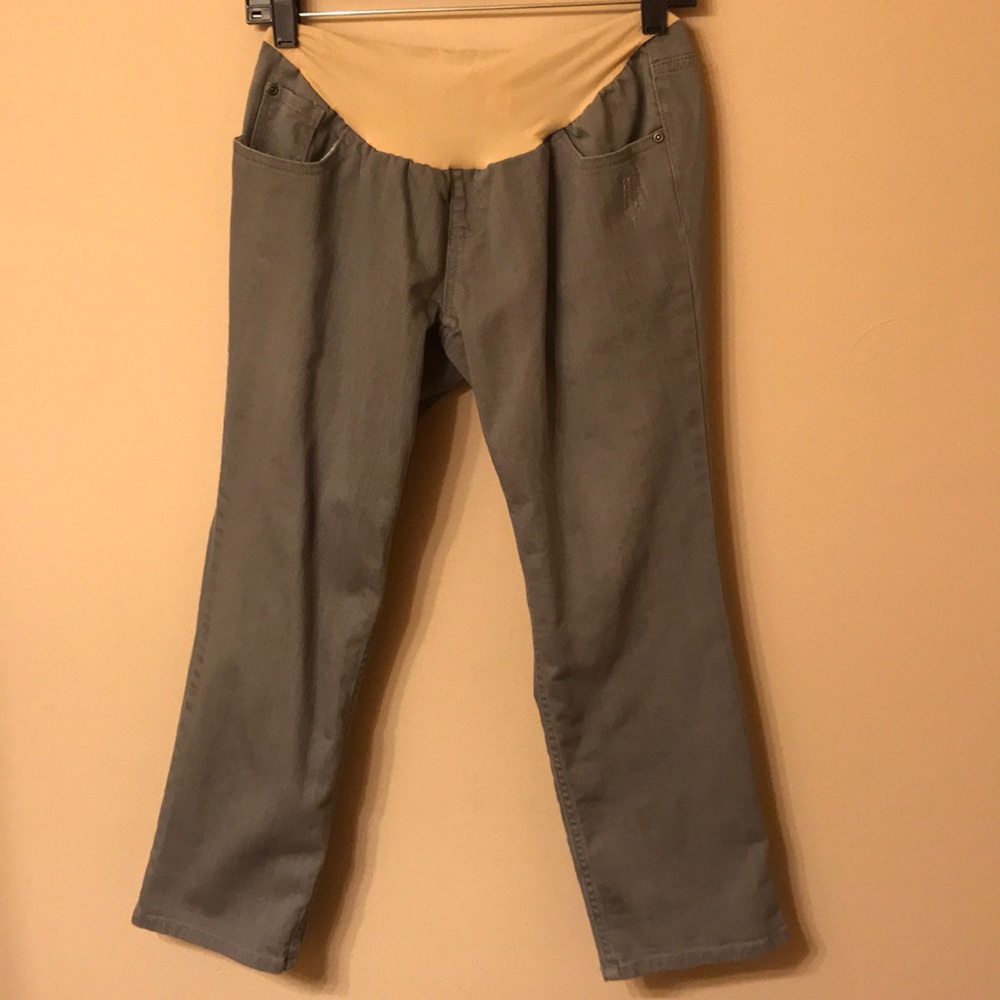 Motherhood Maternity Grey Cropped Pants